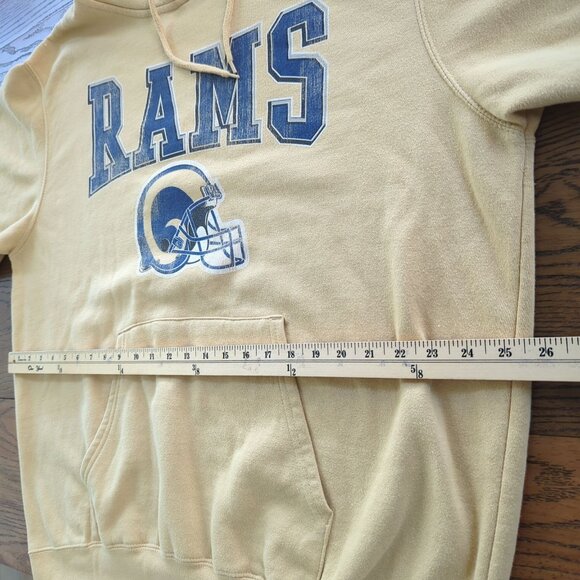 NFL Team Apparel Los Angeles Rams Hoodie Sweatshirt XXL Gold Fleece Pullover - Picture 9 of 14